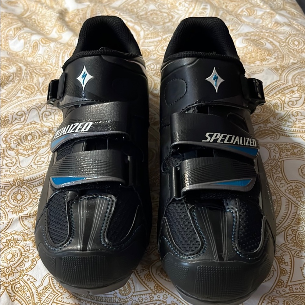 Specialized Black and Blue Athletic Cycling Shoes
